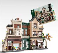 TOY PLAYER Book Coffee House Building Blocks Set, City Town Coffee Shop LED Light Modular Simulation Architecture Construction Bricks Toy Kits, Gift for Adults and Teens Aged 8+ (1194 PCS)