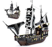 TOY PLAYER Building Blocks for Adults Pirate Ship Building Set Creative Assembly Model Compatible with Lego Building Sets Sailboat Construction Toy Display Collection Gift for Adults Men 652PCS