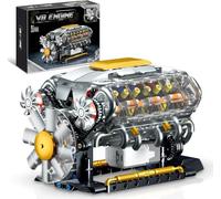 TOY PLAYER Ideas V8 Engine Building Kit for Adults, Building Block Set for Own MOC V8 Engine Model for Exhibition, Compatible with Lego for Boys 8-14, STEM Building Project for Kids 692PCS