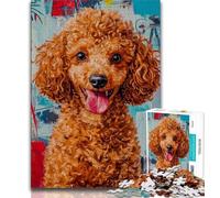 Toy Poodle Dog Puzzles for Teenagers Teens 1000pc Puzzle,Decompressing Intellectual Educational Toy Secret Santa Gifts 50x75cm