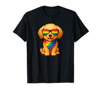 Toy Poodle, Gay Pride, Apricot, Red, Light Brown T-Shirt