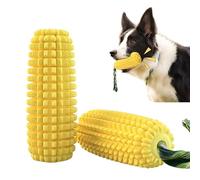Toy Poodle Lady Dog Chew Toys for Aggressive Chewers - Corn Shaped Interactive Squeaky Toy for Medium Breed Puppies - Tough Rubber Dental Chew Toys for Dogs - Bite Resistant Material