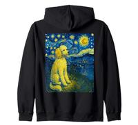 Toy Poodle Puppy Meets Van Gogh - A Poodle Art Fusion Zip Hoodie