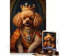 Toy Poodle The King Hard Jigsaw Puzzle for Adults 1000 Pieces Brain Development Peaceful Fun Clean Join (50x75cm)