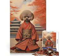 Toy Poodle The Samurai 1000 Piece Jigsaw Puzzle for Adults Focus Training Quiet Enjoyment Tight Join (38x26cm)