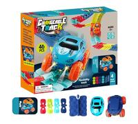 Toy Race Track - Flexible Electric Led Light, Creative Motorized Path Construction, Interactive Learning Vehicle Game | Flexible Track Building Toy for Children Girls Boys Students Kids Fun Play