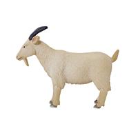 Toy Realistic Plastic Farm Goat Figure 11x11x9.5cm Brown Mini Model Hand Painted
