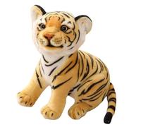 Toy Realistic Tiger Plush Stuffed Toy Animals Tigers Sitting Tiger Stuffed Animal Doll Tigerplush Soft Comfortable for Kids Boys Girls Easter Forest Birthday Gifts Christmas Plushie (27cm,Yellow)