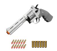 Toy Revolver Gun for Boys Pretend Play Toy Pistol with Shell Ejection Soft Darts Blaster Birthday Gift for Outdoors
