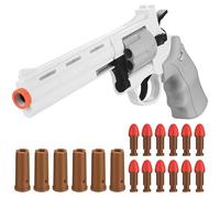 Toy Revolver Gun with 10 Soft Foam Darts & 6 Shells, Soft Blaster Toys Pistols with Shell Ejection, Shell Ejecting Toy Guns for Boys Birthday Gifts