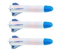 Toy Rocket Launcher For Kids With 6 Foam Rockets And Air Launcher, Gift Playset Fun Outdoor Toys Boys Girls Christmas 1*foot Pedal Launcher, 3*light Rocket 3*Light Rocket