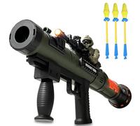Toy Rocket Launcher, Military RPG with 3 Foam Rockets, LED Lights, Sound Effects