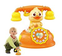 Toy Rotary Phone - Kids Plaything Simulated Landline with Drag Function,Cartoon Music Learn Simulated Landline, Children Enlightenment Brain Toys, Desk Decorations, Creative