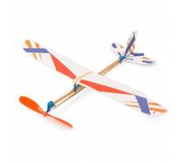Toy Rubber Band Airplane Kit Model Plane Launcher Soaring Flyer DIY Assembly Lightweight Build And Fly Manual Skills Suitable for children playground, Small Thunderbird A Model Random Color