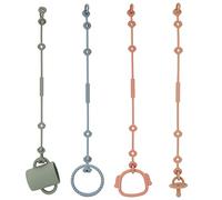 Toy Safety Straps, Socub Silicone Adjustable Baby Pacifier Teether Straps, 4pcs Toddler Toy Bottle Harness Straps for Strollers, High Chair, Cribs, Bags, BPA Free, Multi Colors