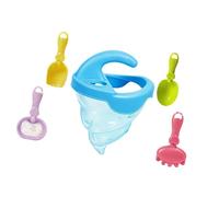 Toy Sand and Water Play Set with Shell Funnel and 4 Hand Tools, 5 Piece Sandcastle Building Set for Family Beach Days and Shore Play Shell Funnel Beach Digging Tools Sandcastle Builder Shore Water Toy