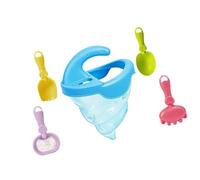 Toy Sand and Water Play Set with Shell Funnel and 4 Hand Tools, 5 Piece Sandcastle Building Set for Family Beach Days and Shore Play Shell Funnel Beach Digging Tools Sandcastle Builder Shore Water Toy