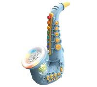 Toy Saxophone Kids Saxophone with Light/Music for Musical Practice (Plastic)