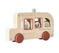 Toy School Bus | Wood Model Toy Car - Portable Interactive Educational Game for School Playtime Creative Play Boys Learning Girls Entertainment Home