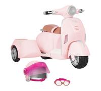 Toy Scooter with Detachable Side Car for 18-inch Dolls Our Generation OG Ride
