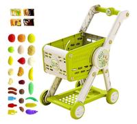 Toy Shopping Trolley Playset with Grocery Store Accessories - Toy Shopping Trolley | Kitchen Accessories for Sorting Role Play Ages 1 to 3 Years Girls School Pup
