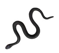 Toy Snake - 4.13in Rubber Snake Toy | Creative black soft rubber Snâke prank for garden scare squirrels, mouse and rabbits, realistic rainforest reptile for Halloween, lightweight