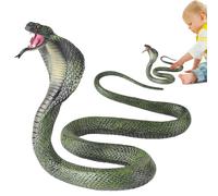 Toy Snake - Cobra Figurine | Funny Prank Toys | Halloween Props, Trick Jokes, Snake Prank, Kids And Adults, Safari Animal Figure, Hilarious Halloween Decoration
