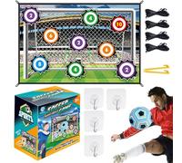 Toy Soccer Ball Game - Flannel Target Ground Stakes, Portable Goal, Interactive Play Set | Backyard Garden Lawn Beach Football Fields Family Fun Children Boys Girls Ages 3+ Training Activities Easy Ca