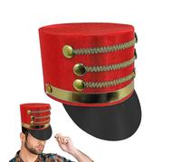 Toy Soldier Hat - Vintage Cosplay Helmet, Classic Parade Dress Cap | Drummer Major Accessory, Black Nutcracker For Ad Performance