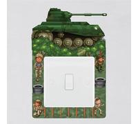 Toy Soldiers Army Light Switch Surround Sticker Builders Military Child Decal Wall Art Sticker Vinyl Kids Boys Girl Bedroom Room Decor