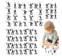 Toy Soldiers, Mini Soldiers Figurines, 100x Miniatures Ancient Model Statues Board Game for Girl Boy Educational Projects Pretend Play Cake Decorations