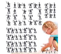 Toy Soldiers - Miniature Ancient Army Figures | Model Statues | Realistic Plastik Soldiers for Board Games and Learning | 100x Mini Men for Cake Toppers Projects | Educational Play Figures for Boys Gi