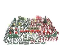 Toy Soldiers Set 330 Pieces Movable Action Figures Educational Playset for Kids Scene Pretend Play (Army Green, One Size)
