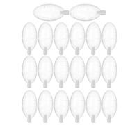 Toy Squeakers - Noise Maker Replacement, Twenty Pieces Set, Oval Olive Shaped Accessory, Doll Squeaking Tool, Insert, Clear Unit For Kids Party DIY Projects Pet Stuffed Sewing Home Shop