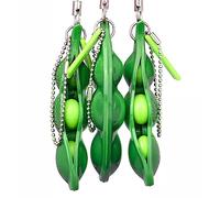 Toy Squeeze Beans Keychain Squishy Pea Pod Stress Toy Bring Fun for Kids and Adluts 3PCS with Reduce Anxiety and Stress