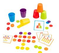 Toy Stacking Cups, Quick Stack Cup Set | Fast Stack Cup Game | Puzzle Thinking Game with 50 Color Classification Question Questions Learning Interact