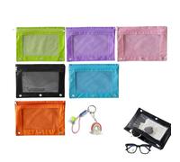 Toy Storage Bags with Zipper | Stationery Bag - Aesthetic Waterproof Reusable Cute Case with Rainbow Pendant for Men Kids Students Business College School