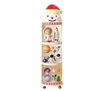 Toy Storage organizer - Transparent Toy Storage Tube | Snowman Storages Bin for Kids’ Stuffed Animals, Features Rolling Wheels, Cute Design, Nursery Friendly, Easy Access Toys Display for Playroom