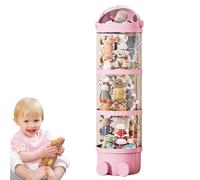 Toy Storage Tube, Plush Toy Organizer Stuff Animal Holder, Clear Stuffed Animal Tower, Toy Storage Bin with Lights, Large Plush Organizer, Stuffed Toy Storage Organizer with Led Lights