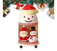 Toy Storage Tube - Snowman Shaped Clear Plush Display Tower,Stuffed Animal Storage Toy Organizer with Wheels - for Playroom, Kids Room, Bedroom, Home, Daycare Center, Living Room