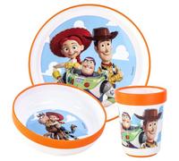 Toy Story 3pcs Reusable Bicolor Premium Kids Dinner Tableware Set Plate, Bowl & Tumbler, BPA Free