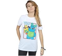 Toy Story 4 Duck And Bunny Wild And Wacky Cotton Boyfriend T-Shirt Disney White 5XL