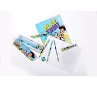 Toy Story 4 Kids Stationery Set Metal Pencil Case, Exercise Book, Colouring Pens, Pencils, Eraser, Sharpener, Ruler