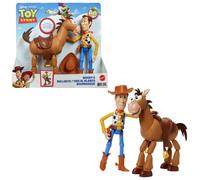 Disney GDB91 Pixar Toy Story 4 Woody and Bullseye Movie-inspired Relative-Scale for Storytelling Play, 2-figure pack