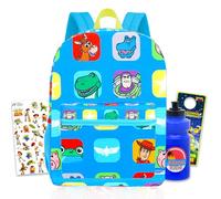 Disney Toy Story 5 Backpack for Kids - Bundle with 16" Buzz Lightyear and Woody Backpack, Water Bottle, Stickers, and More | Toy Story School Bag for Boys, Girls