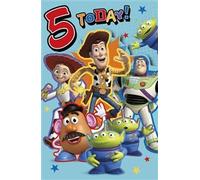 Toy Story Age 5 Birthday Card, 5 Today Design, Featuring Woody, Buzz Lightyear and Friends