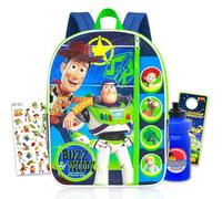 Disney Toy Story Backpack Set - Bundle with 16" Woody & Buzz Lightyear Backpack Plus Water Bottle, Stickers, and More | Toy Story 5 Backpack for Kids, Boys, Girls