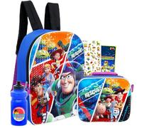 Toy Story Backpack with Lunch Box - Bundle with 16" Disney Backpack, Lunch Bag, Water Bottle, Stickers, More | Toy Story School Bag Set for Kids, Boys
