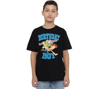 Toy Story Birthday Boy Woody and Buzz Unisex Kids T Shirt, Black, 12-13 Years