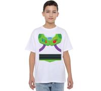 Toy Story Buzz Lightyear Costume Unisex Kids T Shirt, White, 3-4 Years